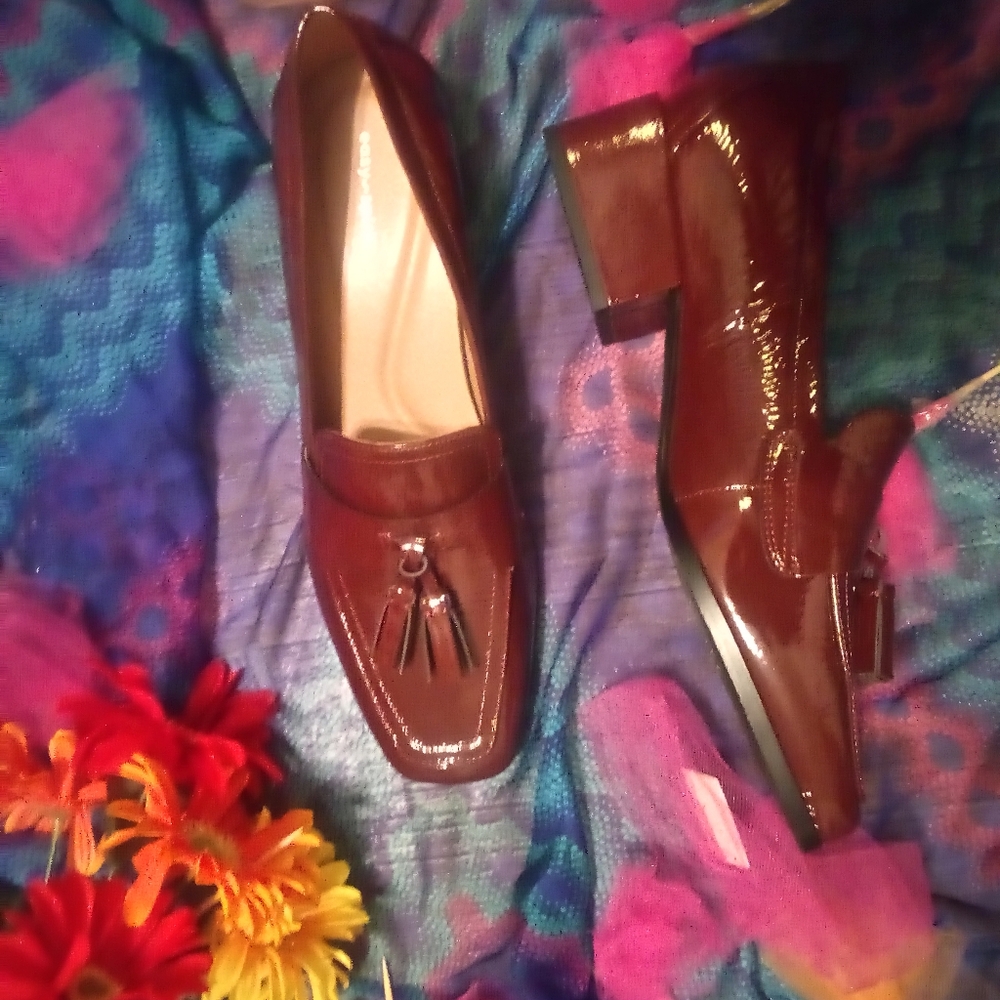 Easy Spirit Women's Drew Loafers,  Dark Red Patent Leather 10M - Picture 13 of 16